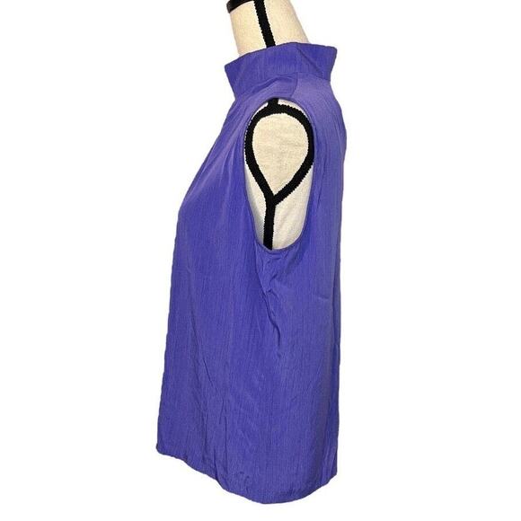 Vtg SG Sport Collection Womens Top Sz M Purple Sleeveless Keyhole Back Blouse - Picture 3 of 6